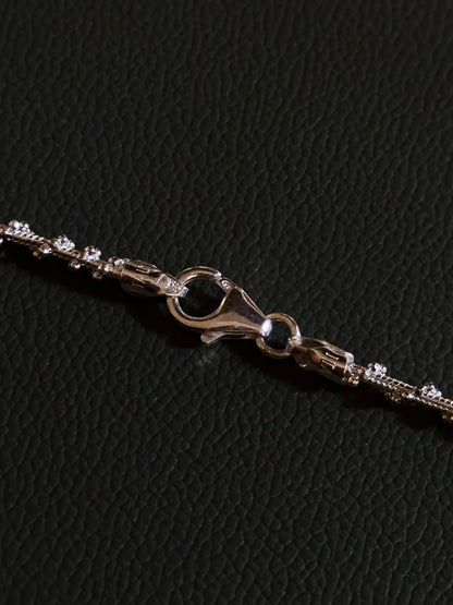 Italy 925 tiny chain necklace - bold twist