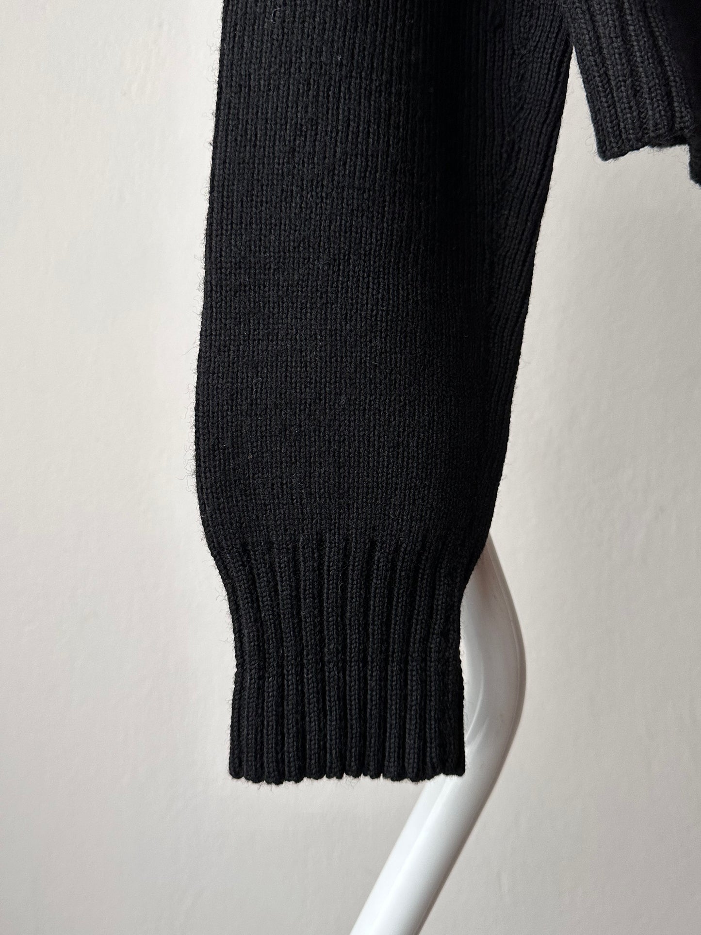 vintage black knit cardigan