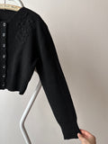 vintage black knit cardigan