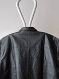 PU leather zipup shirt