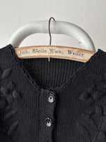 vintage black knit cardigan