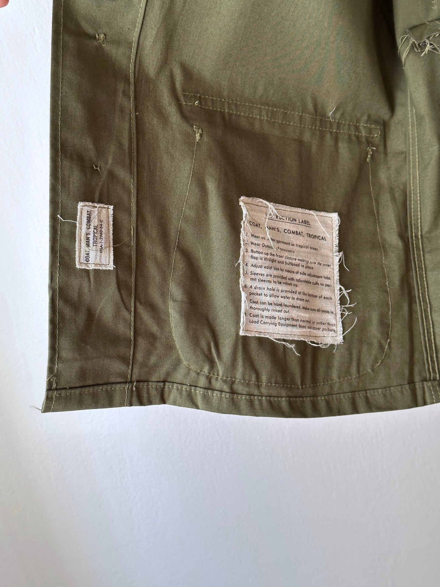 1964s US army jungle fatigue jacket , Dead stock