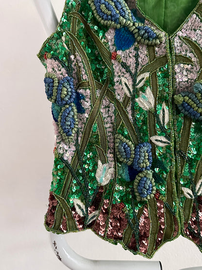 A wearable beaded painting