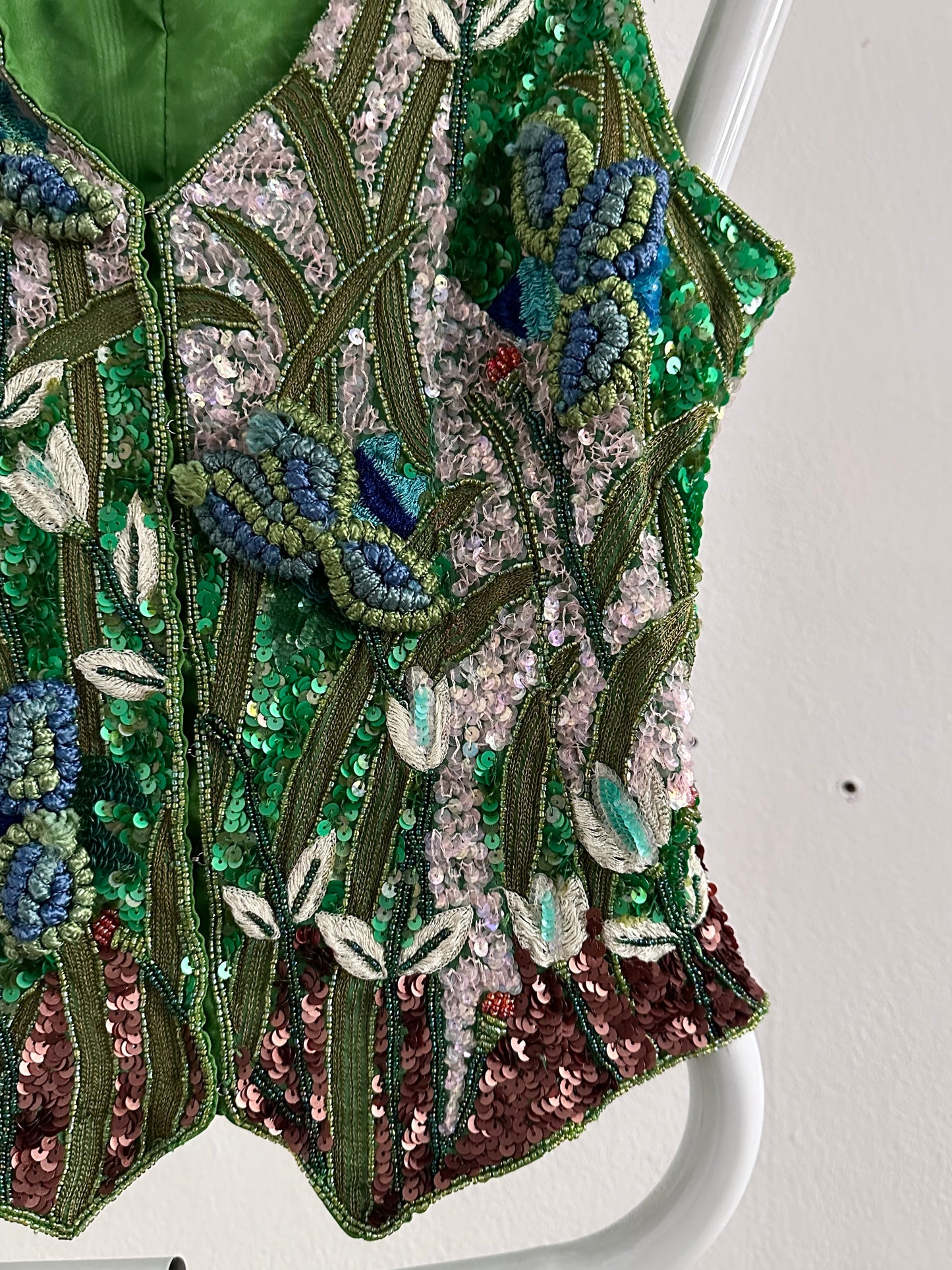 A wearable beaded painting