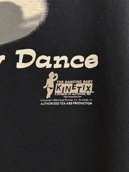 90's Dancing Baby T-shirt Vintage 90年代 Tee Tシャツ Black 黒 Tee Toto Praha Vintage clothing store 古着屋 プラハ