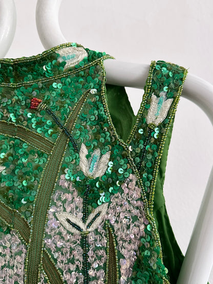 A wearable beaded painting