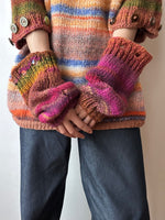 multi-color sweater detachable arms