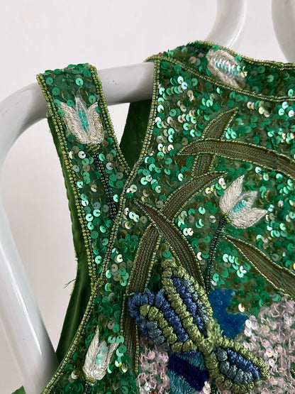 A wearable beaded painting