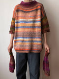 multi-color sweater detachable arms