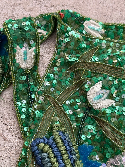 A wearable beaded painting