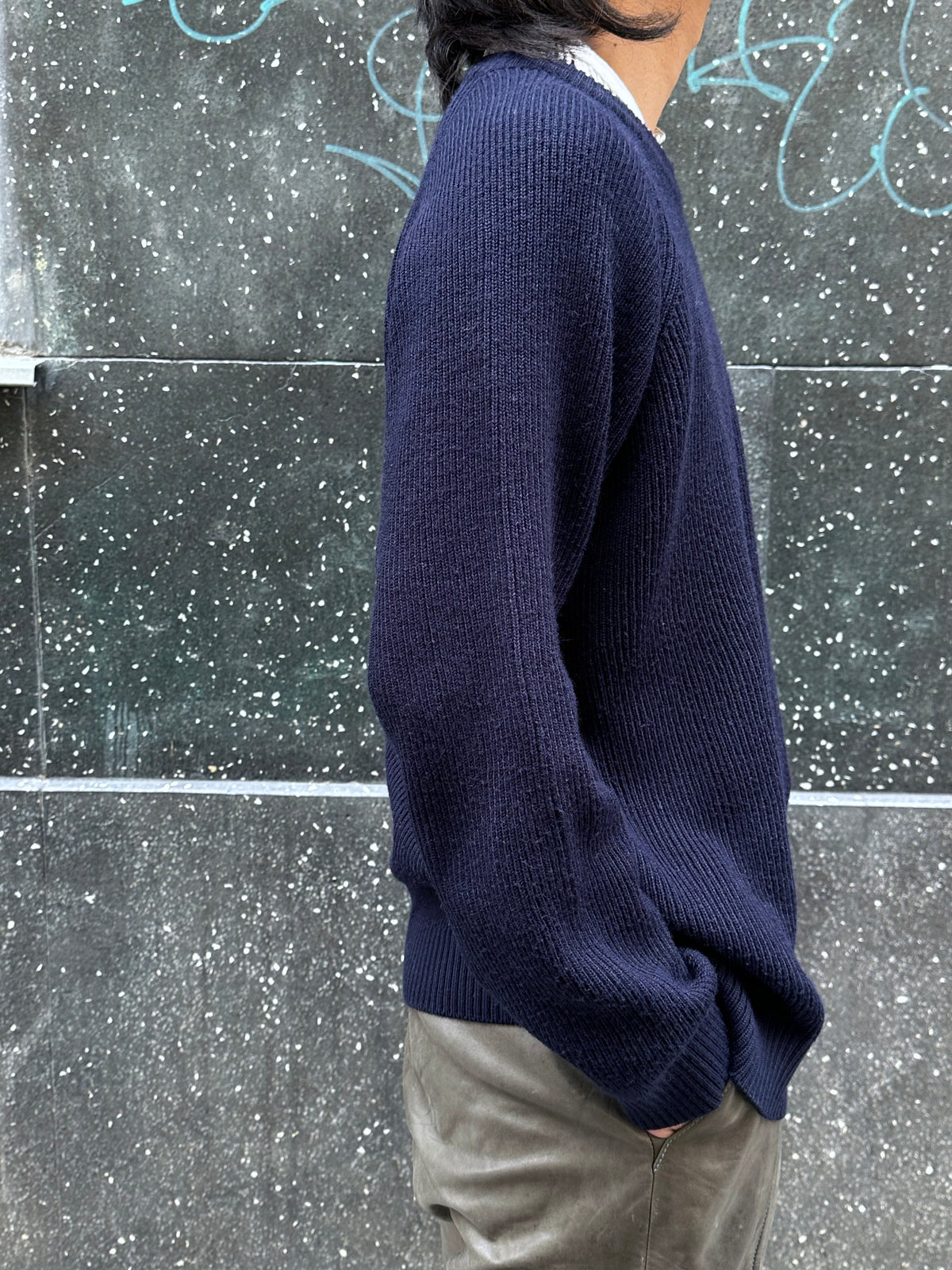 Navy Wool/Acryl Jumper