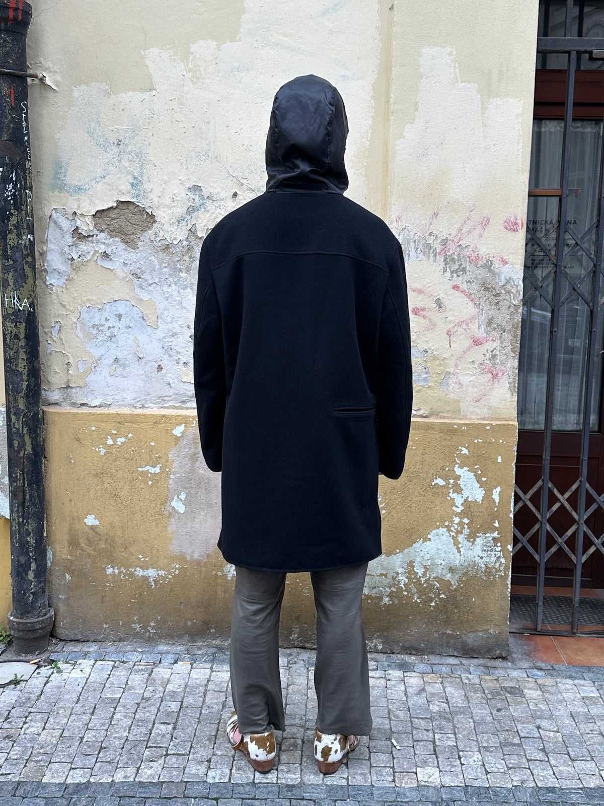 Black wool coat