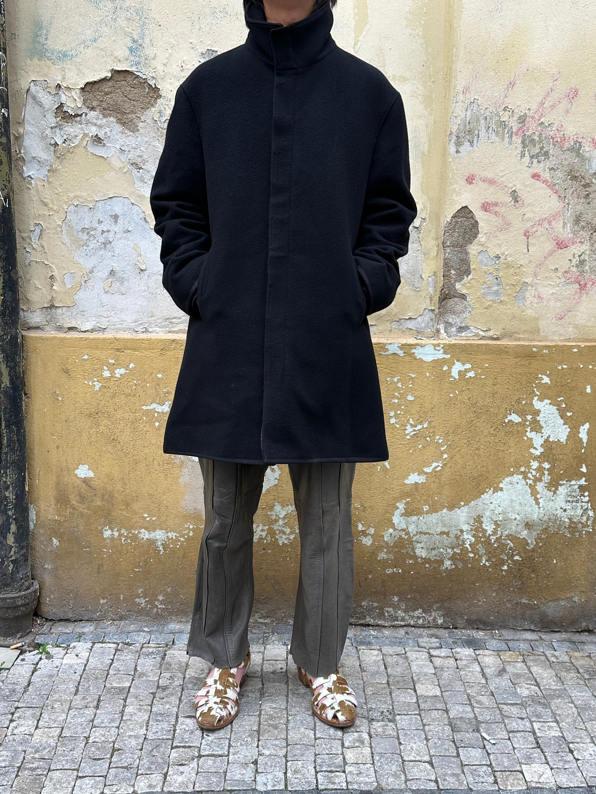 Black wool coat