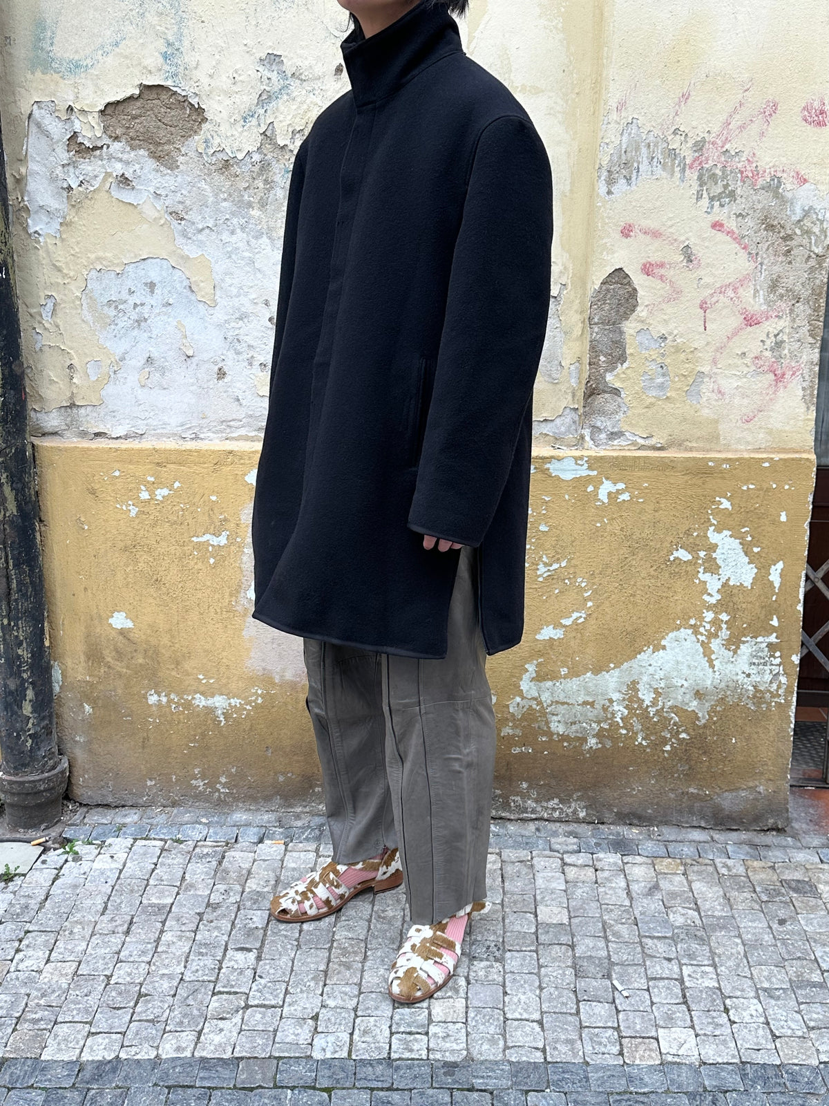 Black wool coat