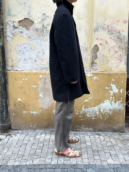 Black wool coat