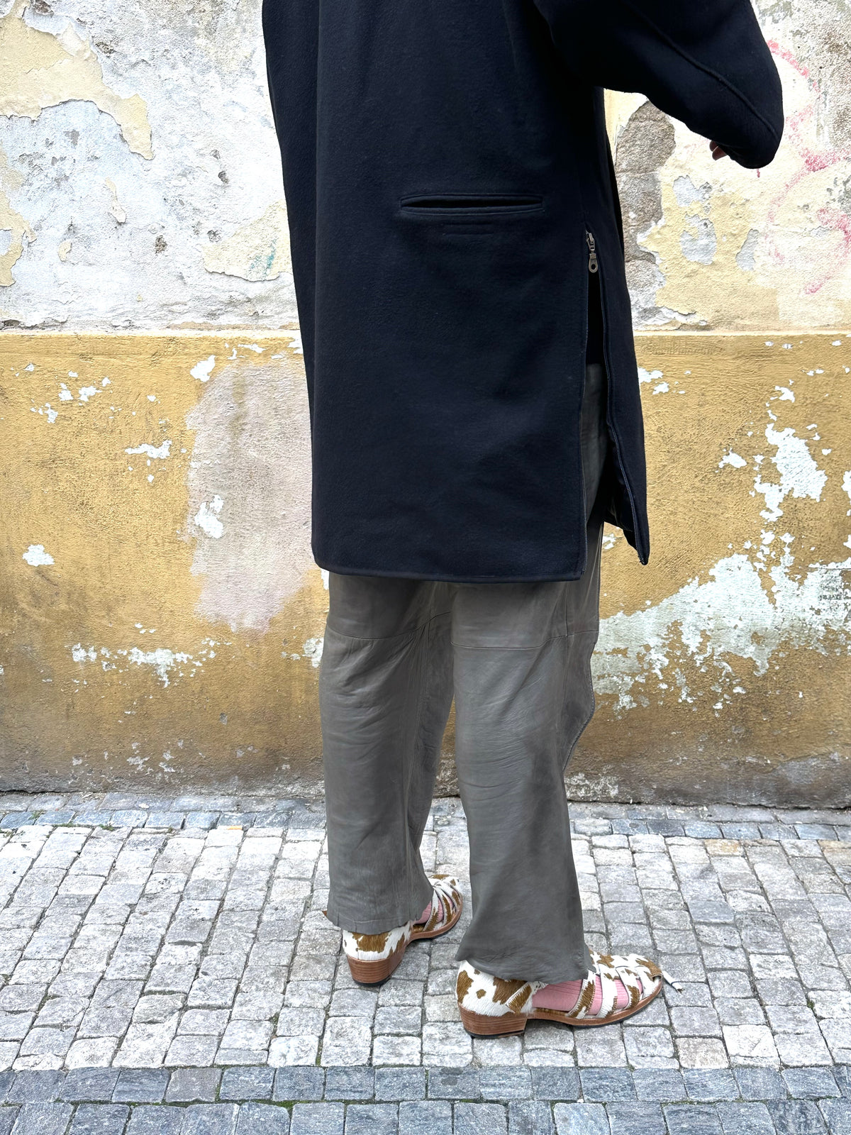 Black wool coat