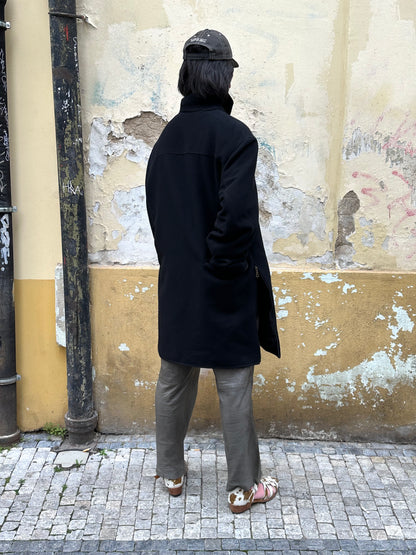Black wool coat