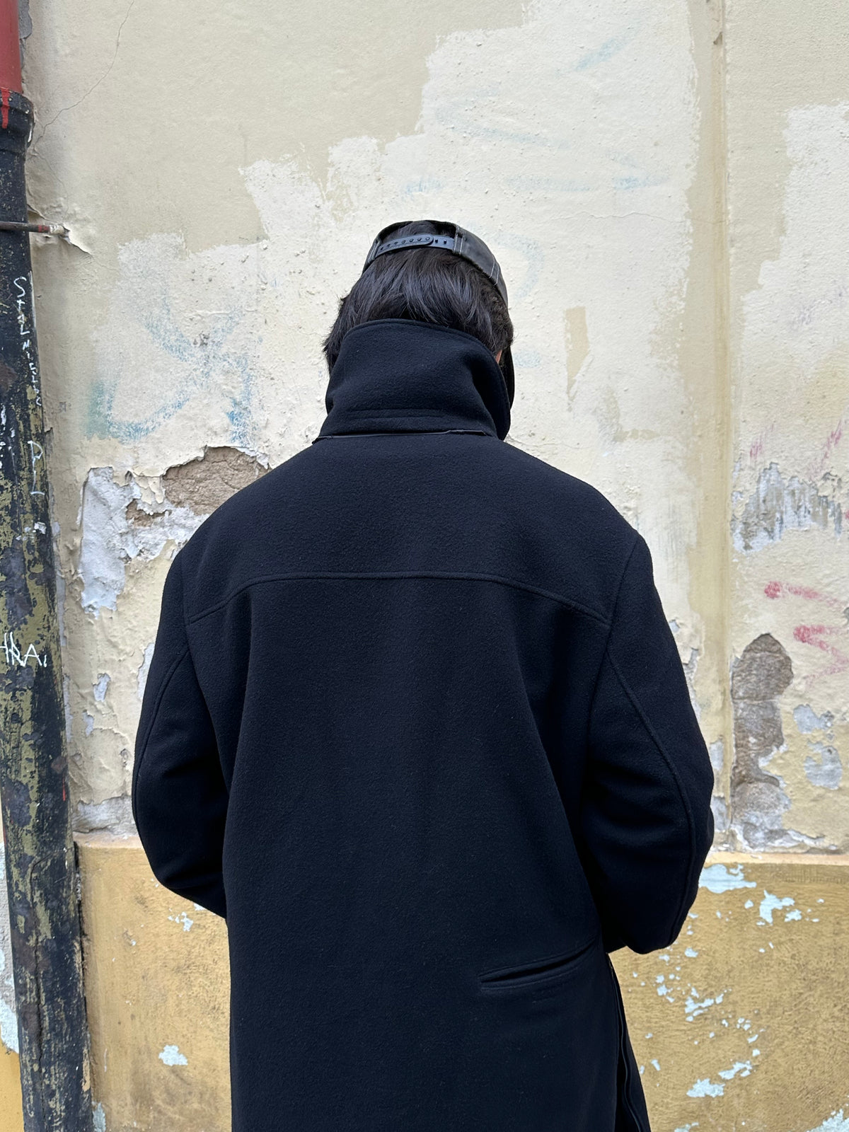 Black wool coat