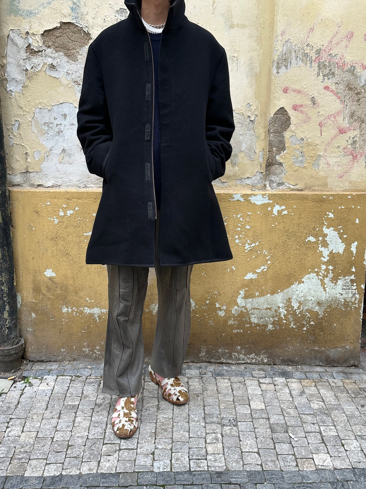 Black wool coat