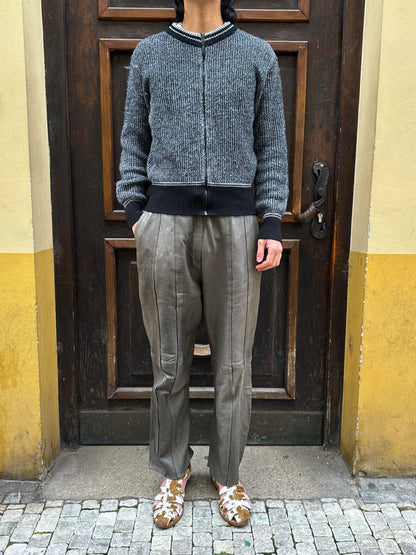1980s Wool Zip up Jumper