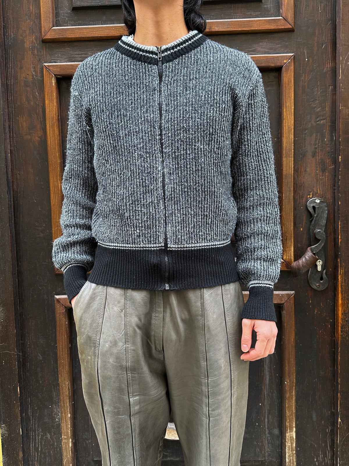 1980s Wool Zip up Jumper