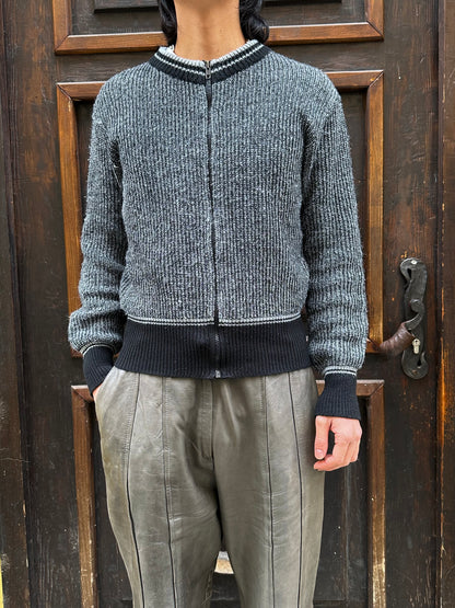 1980s Wool Zip up Jumper