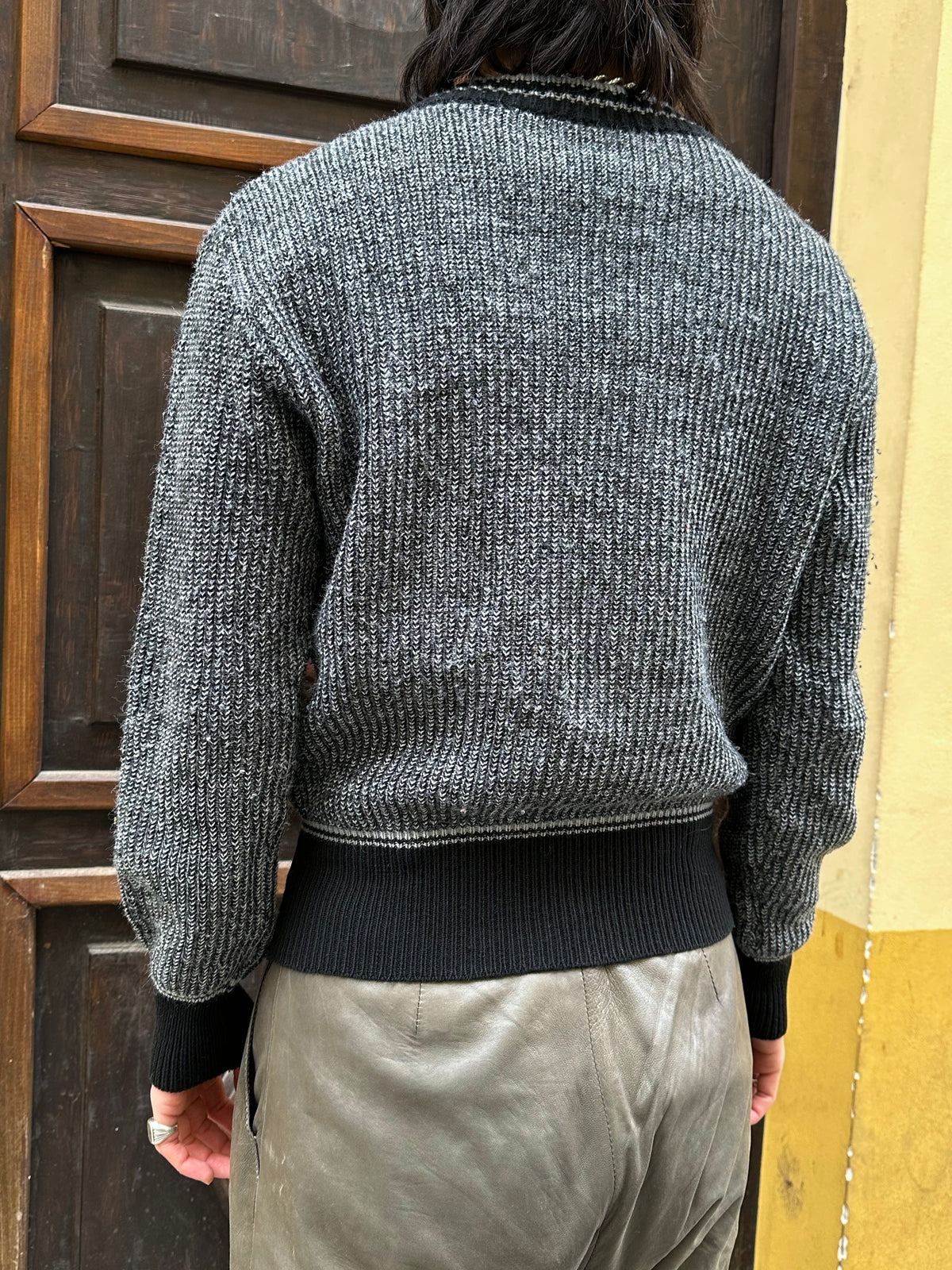 1980s Wool Zip up Jumper