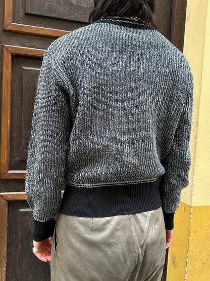 1980s Wool Zip up Jumper