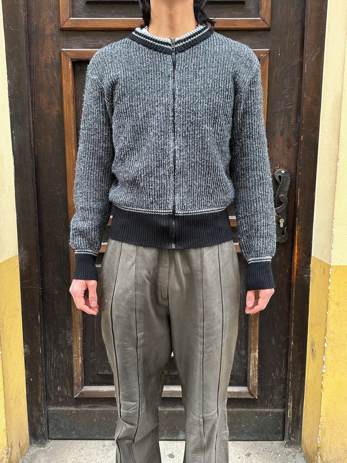 1980s Wool Zip up Jumper