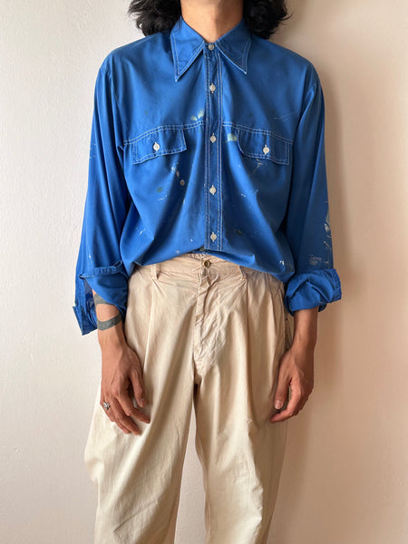 70's 70年代 shirt シャツ ペンキ飛び Vintage ヴィンテージ プラハ 古着屋 ユーロ古着 ヨーロッパ古着 Praha Prague Vintage store