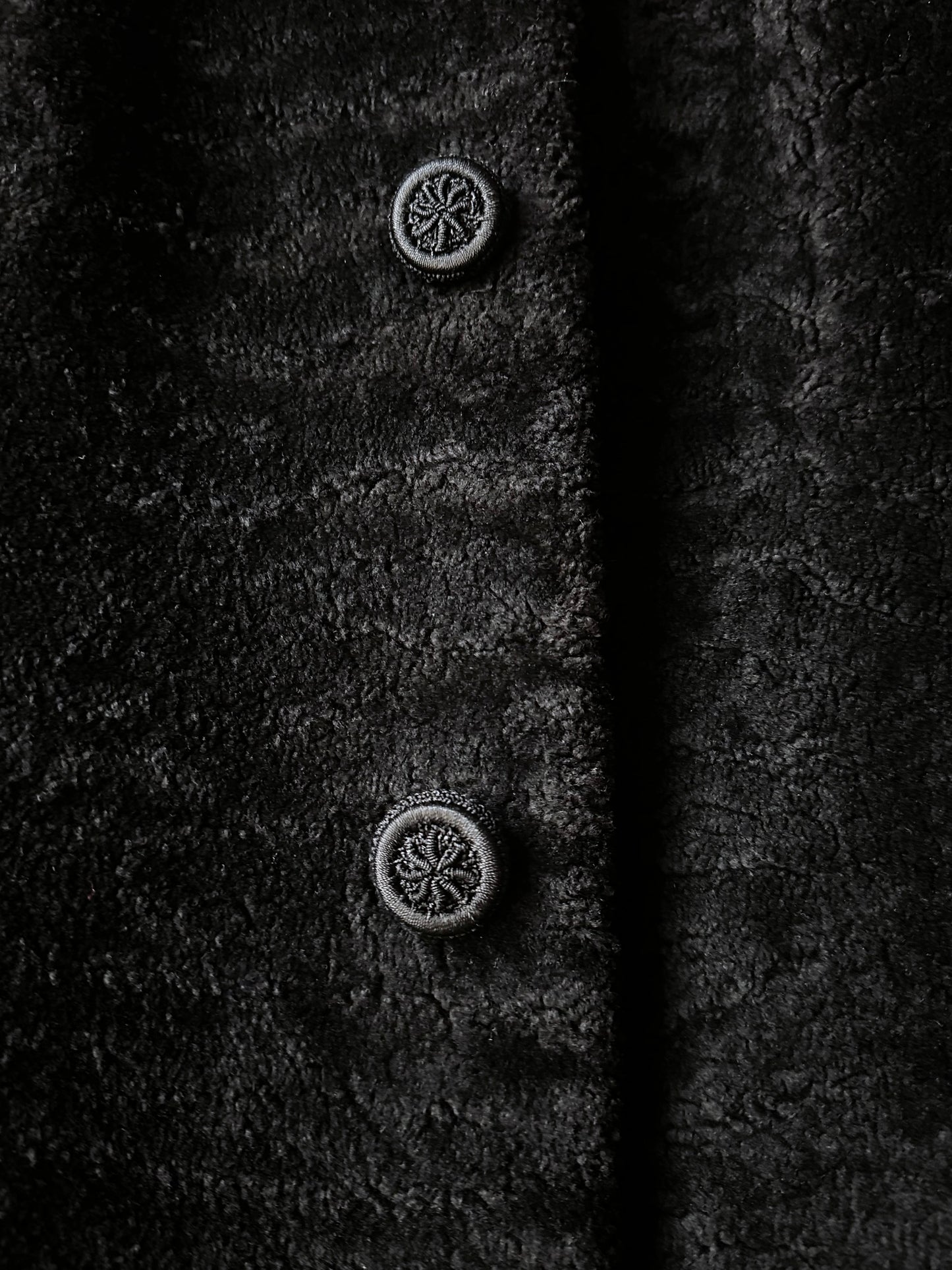 60s genuine sheepskin coat with mint collar