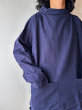 Vintage smock ヴィンテージ スモック Navy ユーロ古着 ヨーロッパ古着 プラハ 古着屋 Praha Prague Vintage store