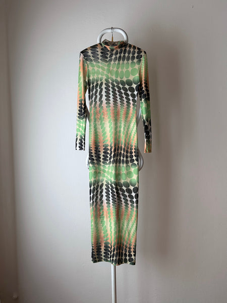 psychedelic pattern dress