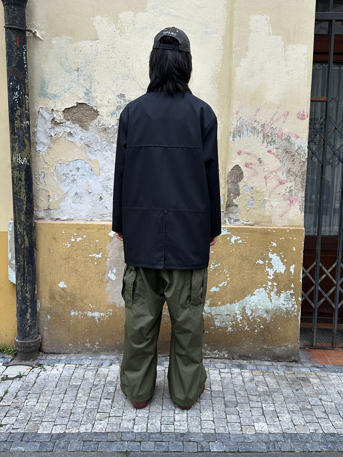 Early 00s Black poly jacket