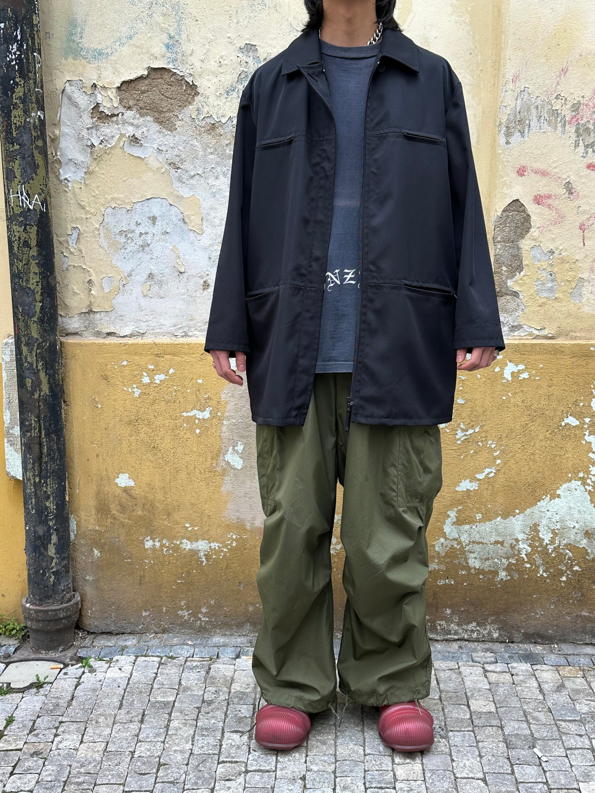 Early 00s Black poly jacket