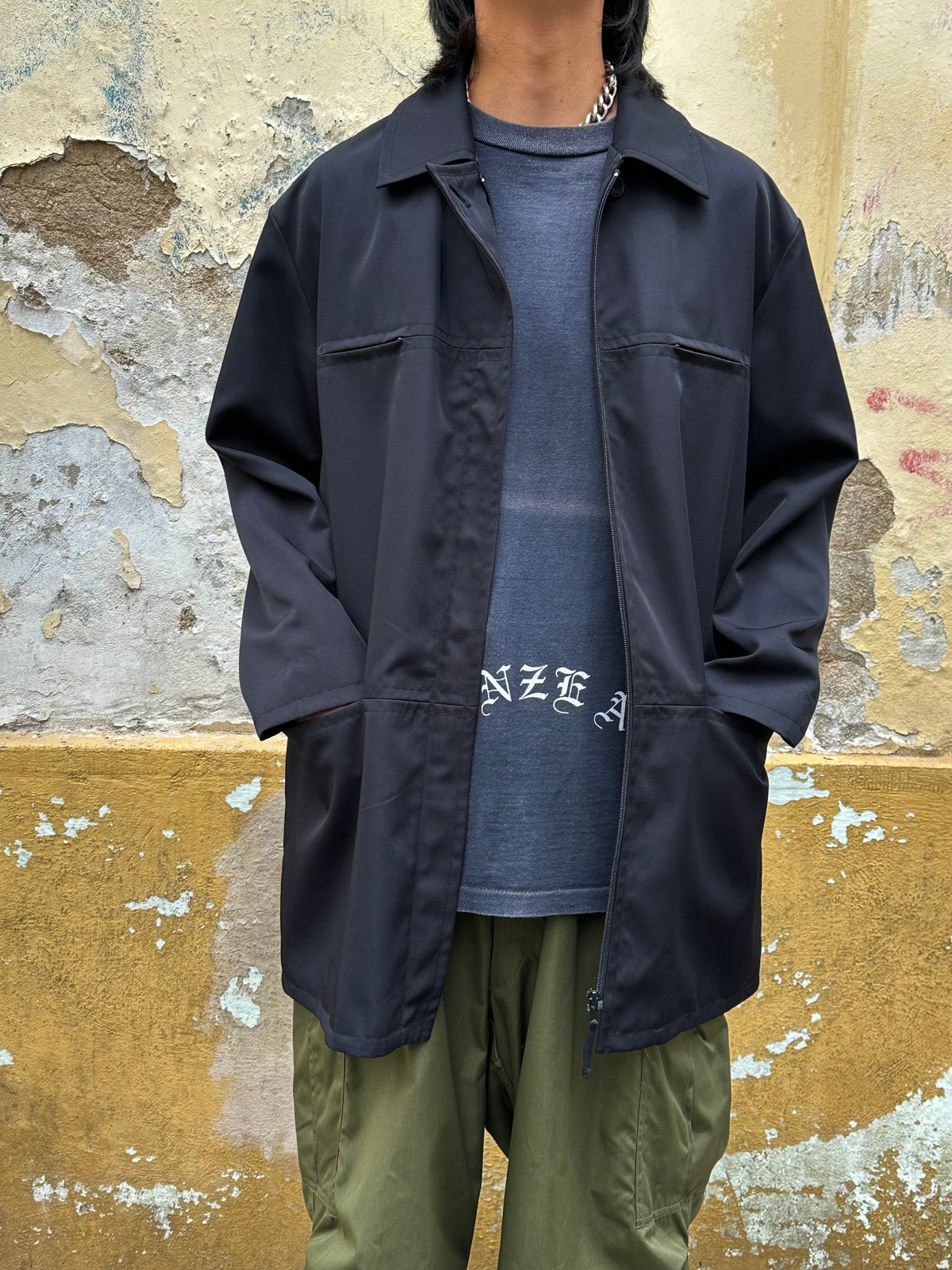 Early 00s Black poly jacket