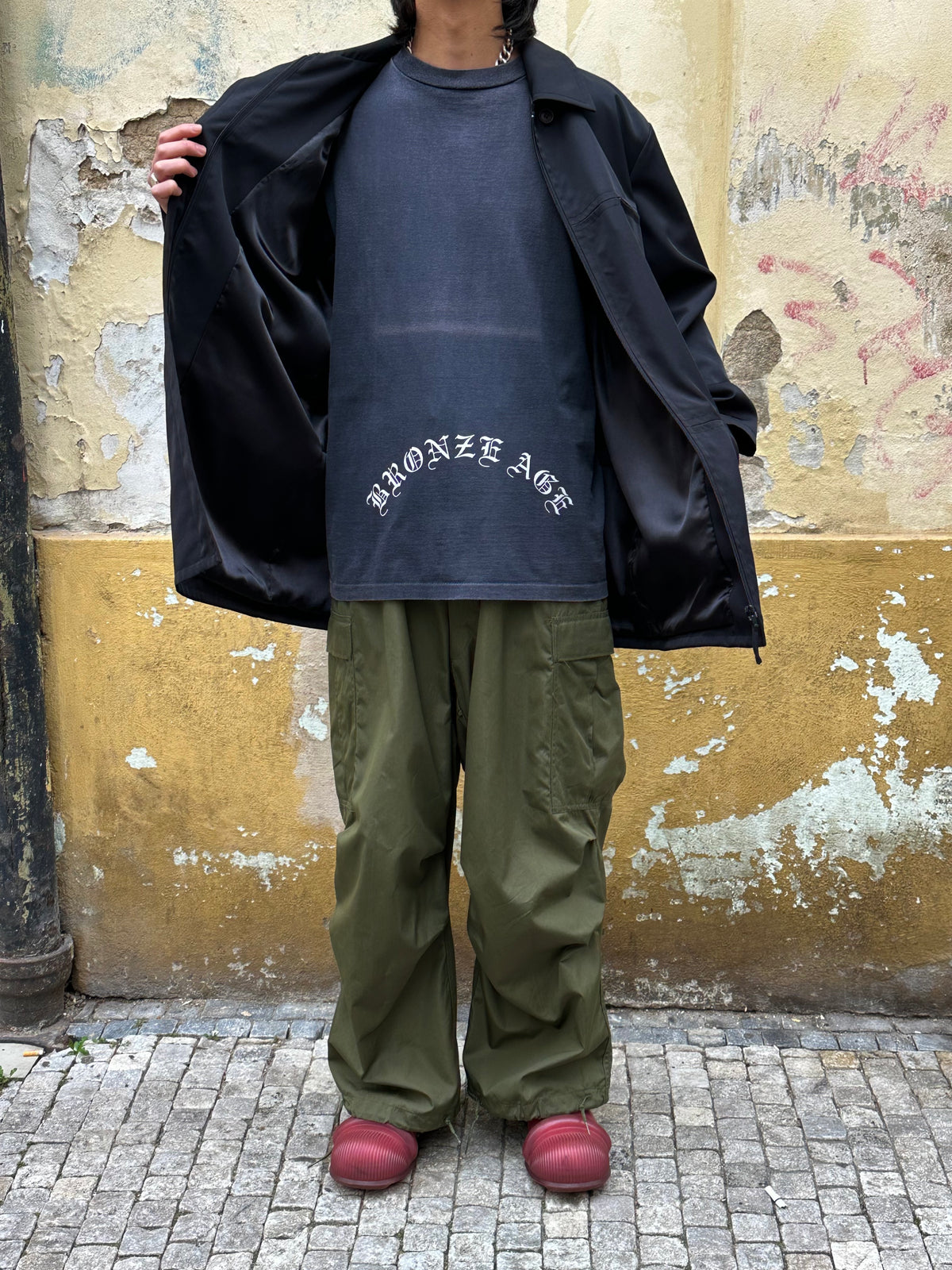 Early 00s Black poly jacket