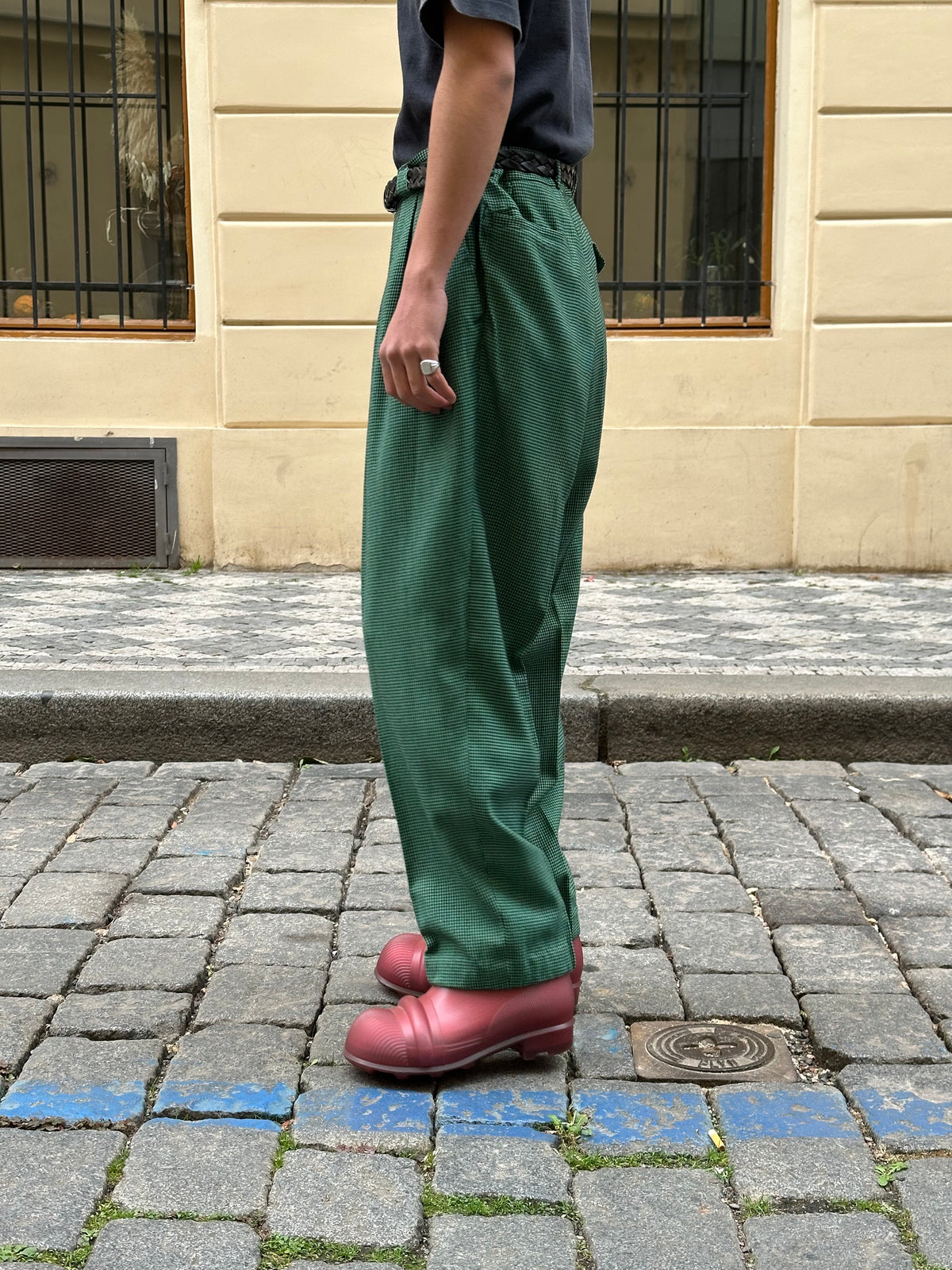 1980s Houndstooth trousers - w35