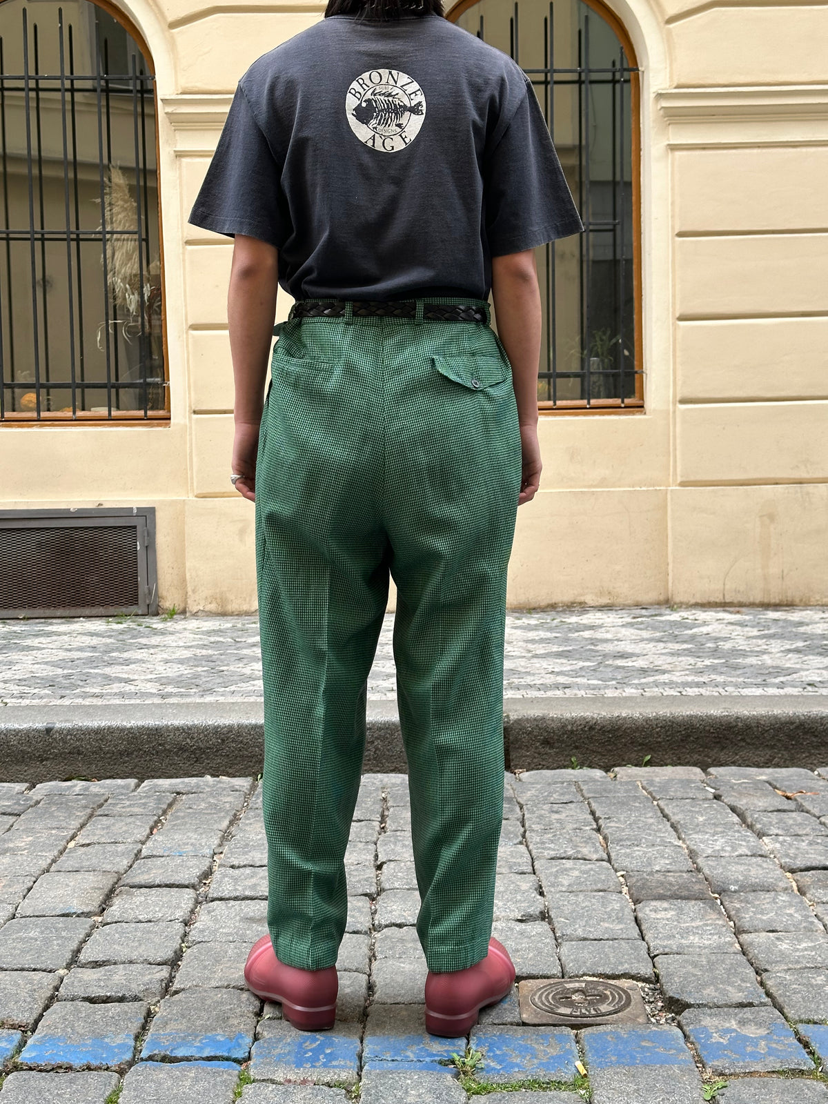 1980s Houndstooth trousers - w35