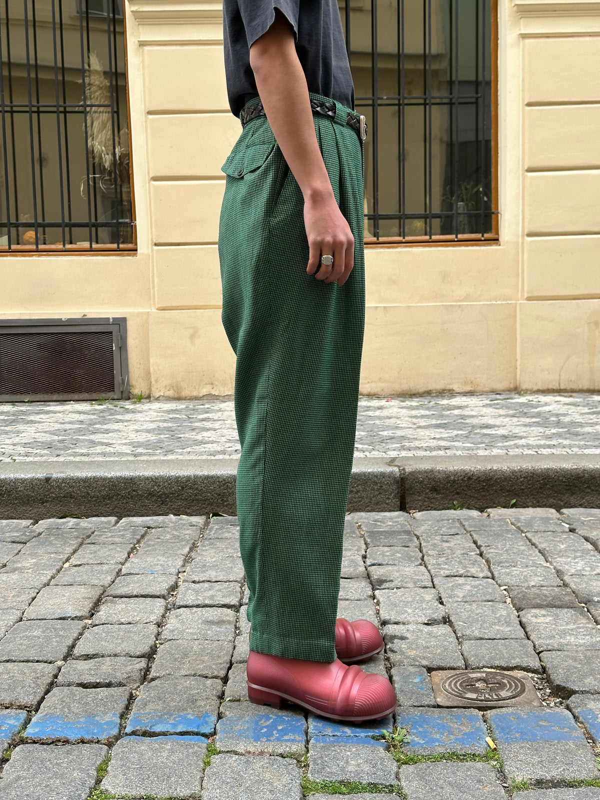 1980s Houndstooth trousers - w35