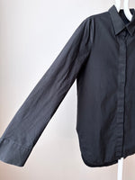 black high-gauge cotton shirt