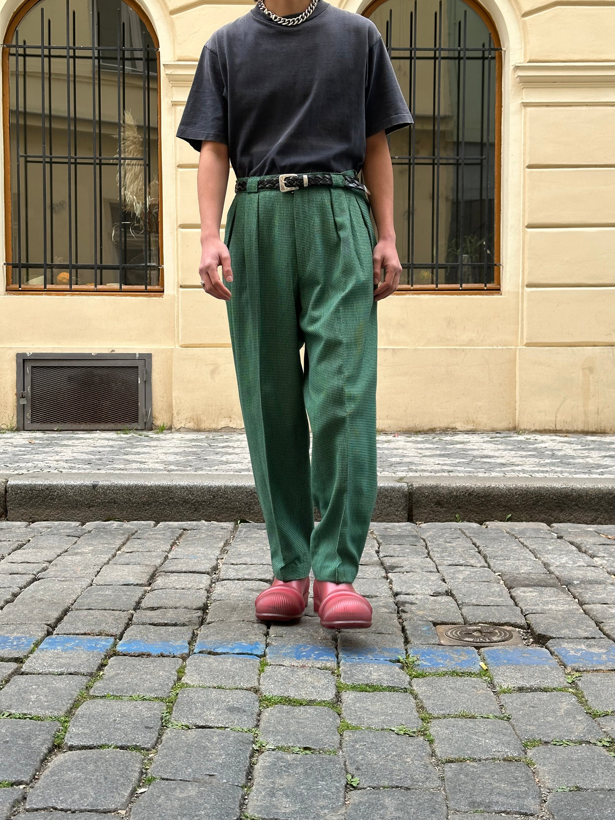 1980s Houndstooth trousers - w35