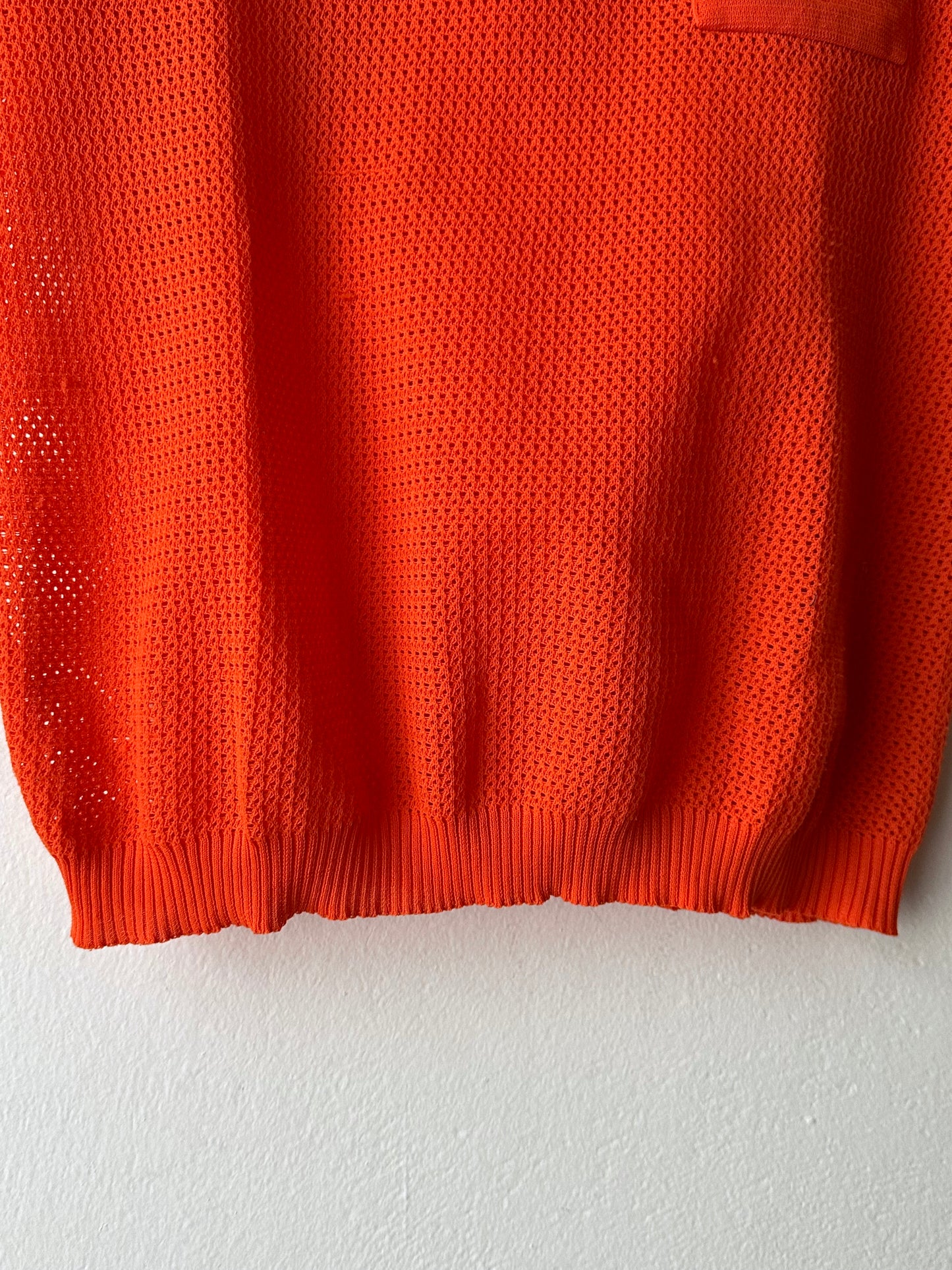 1980s Mesh Polo Shirt - M