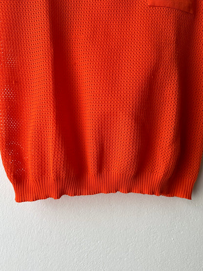 1980s Mesh Polo Shirt - M