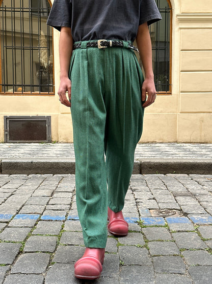 1980s Houndstooth trousers - w35