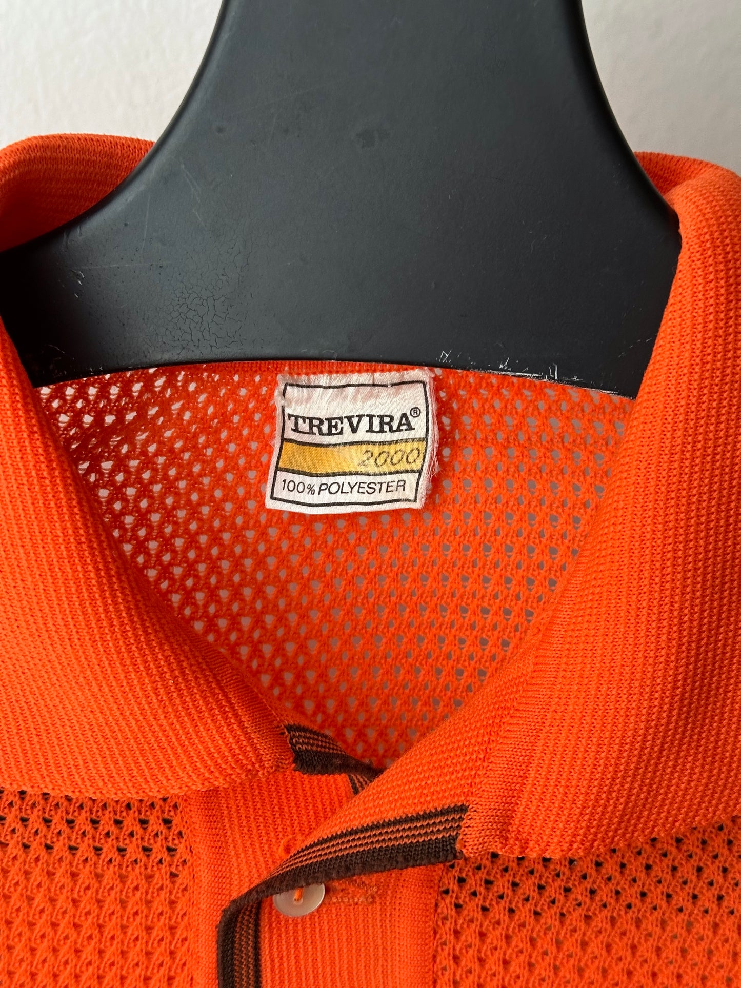 1980s Mesh Polo Shirt - M