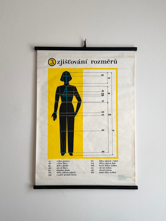 1988 Czechoslovak body measurement school chart