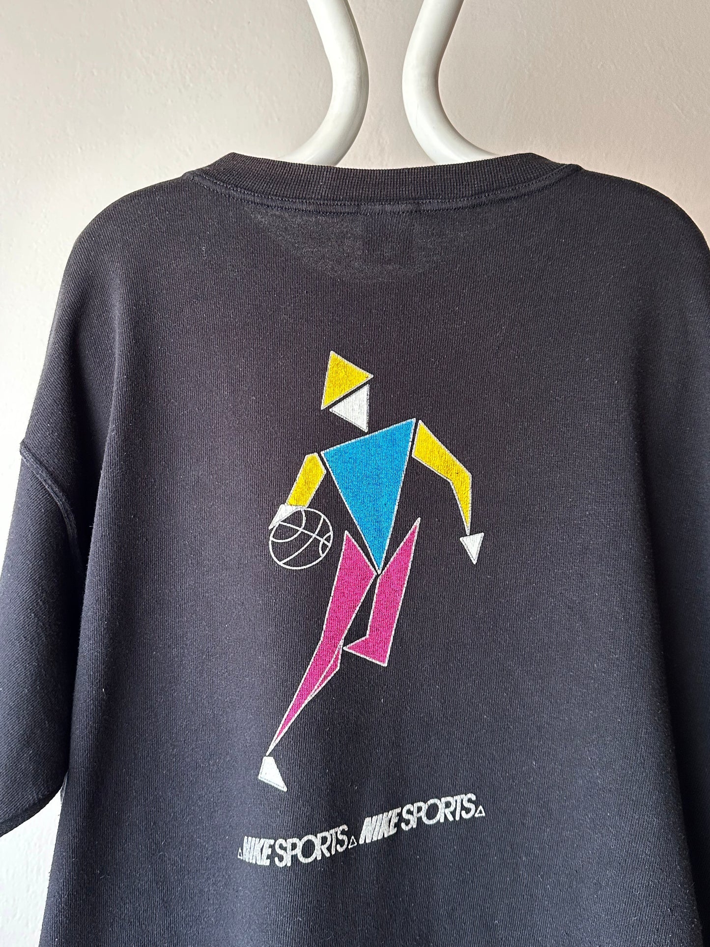 90's Nike 90年代 ナイキ sweatshirt スウェット シャツ 半袖 Vintage ヴィンテージ Made in Italy イタリア製 Praha Prague Vintage store プラハ 古着屋 古着 ユーロ古着 ヨーロッパ古着