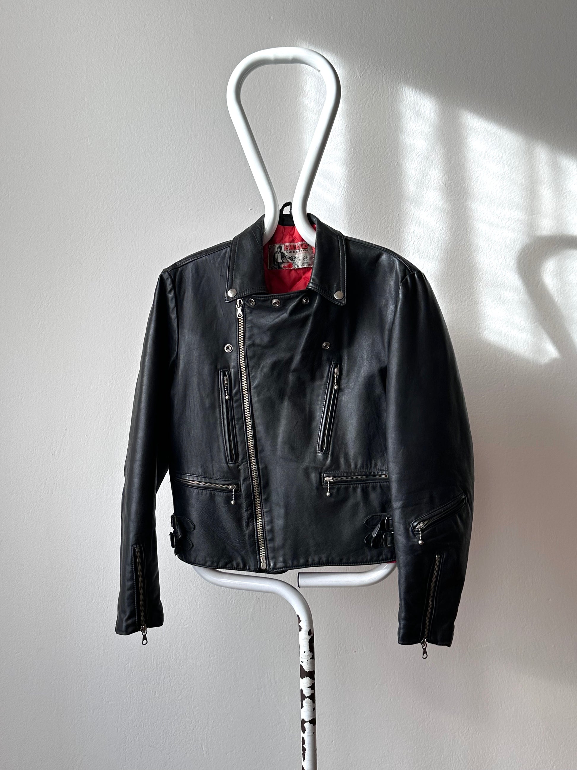 1970's 70's Riders Jacket Biker Jacket Punk rock Vintage Leather jacket Toto Praha Vintage store Vintage clothing Prague Black 70年代 ヴィンテージ ライダース ジャケット 古着 古着屋 ラモーンズ Denmark ユーロ 古着 ヨーロッパ古着 Ewald 