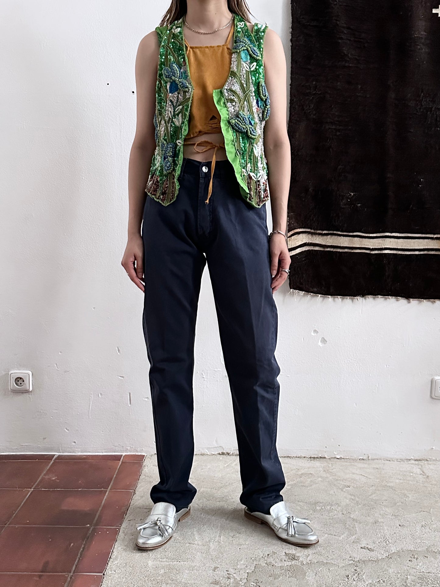 A wearable beaded painting